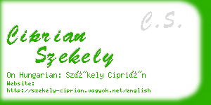 ciprian szekely business card